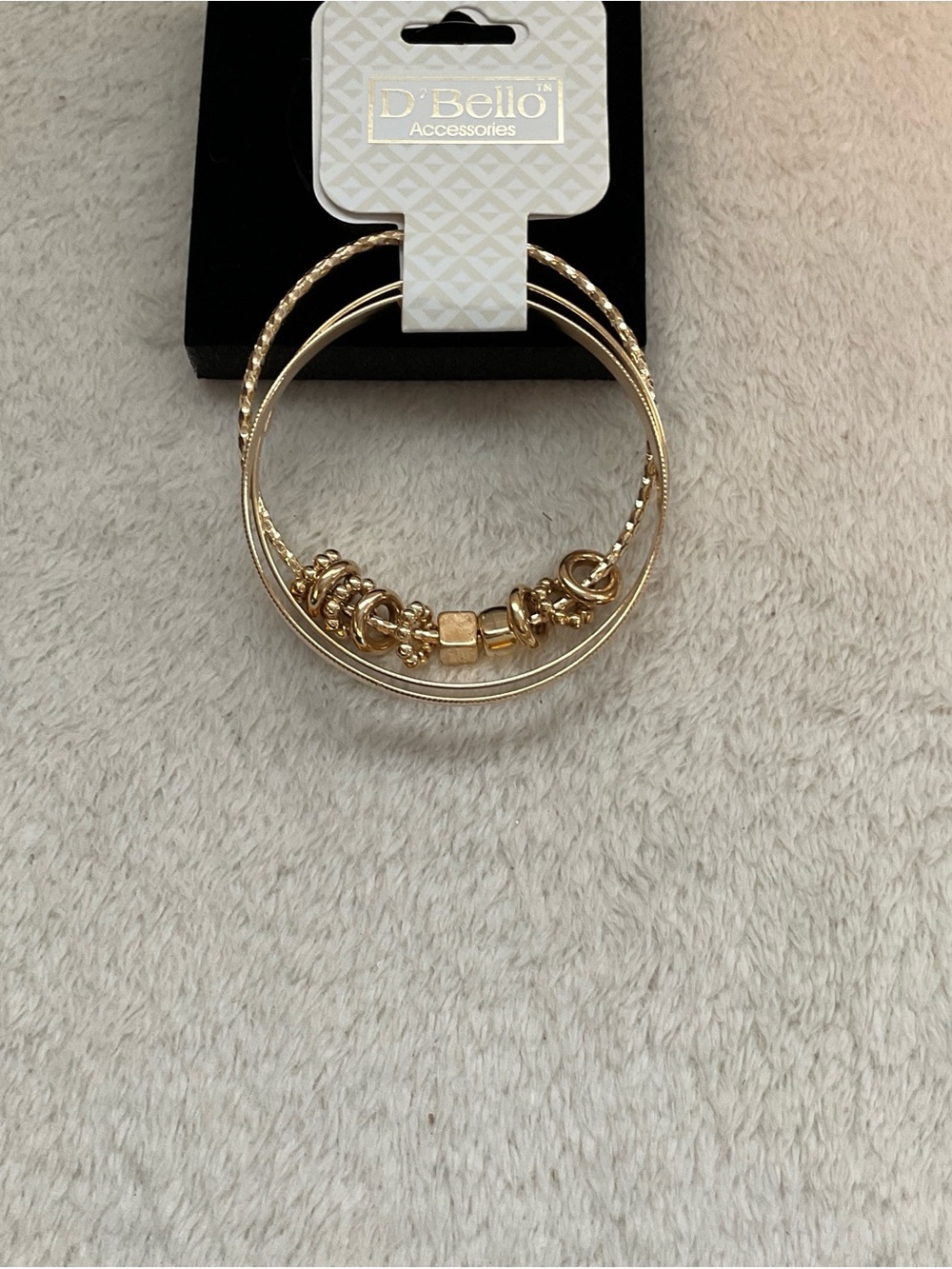 Gold-Tone Stacked Bangle Bracelet Set